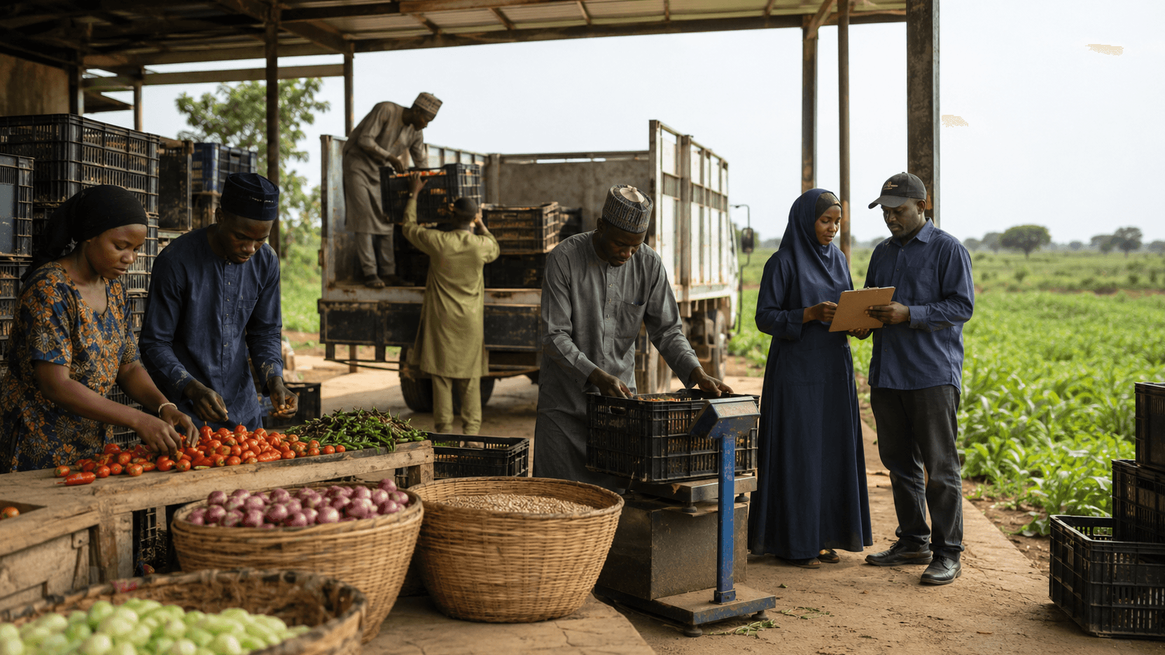 Agricultural produce handling and professional trade coordination